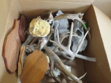 30 LBS OF ASSORTED ANTLERS & OR ANTLERS ON PLAQUES