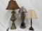 3 LAMPS W/SHADES