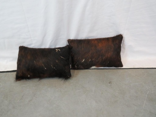 2 COWHIDE PILLOWS