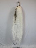 LIFESIZE SILVER PIED PEACOCK ON PERCH