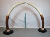 PAIR OF REPRODUCTION ELEPHANT TUSK