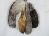 5 ASSORTED FOX TAILS