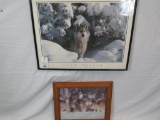 2 NICE WOLF PICS IN FRAMES