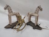 3 DECORATIVE HORSES