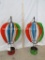 2 HANGING ALUMINUM HOT AIR BALLOONS (2x$)