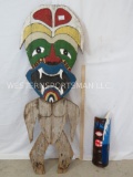 2 HAND PAINTED WOODEN TIKKI (2x$)