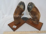 PAIR OF CAPE BUFFALO HOOF BOOKENDS (ONE$) TAXIDERMY