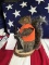 CUTE Hunting GREY SQUIRREL, Orange vest & Rifle , NEW Taxidermy mount