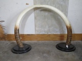 SUPER NICE SET OF REPRODUCTION ELEPHANT TUSK TAXIDERMY