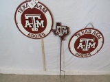 3 TEXAS A&M METAL SIGNS (3x$)