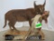 LIFESIZE CARICAL CAT W/SPRINGHARE IN MOUTH TAXIDERMY