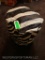 Zebra hide Footstool