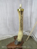 GIRAFFE LEG LAMP W/AFRICA SHAPED BASE TAXIDERMY