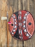 African { Namibia } War Shield, and Spear Both for one $ - not Taxidermy , = Collectors