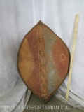 Painted African Leather Shield ODDITY