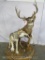 LIFESIZE WOLF ATTACKING MULE DEER ON BASE TAXIDERMY