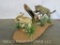 LIFESIZE AFRICAN CAT W/SPRINGHARE ON BASE TAXIDERMY