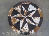 BRAND NEW STAR PATCHED COWHIDE RUG TAXIDERMY