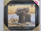 Mangelsen style artist.   Never displayed; sent directly from the framer used by her gallery..