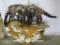 2 LIFESIZE CIVET CATS ON BASE TAXIDERMY