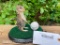 Cute little 13 Lined Ground Squirrel, playing Golf, on Green ! New Taxidermy, 7 inches x 5 inches, b