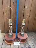 2 Awesome Zebra foot lamps, on wood bases, 25 1/2 inches tall, = 2 X $ Great Taxidermy