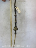 ORNATE CROP WHIP W/SMALL ANTELOPE LEG TAXIDERMY