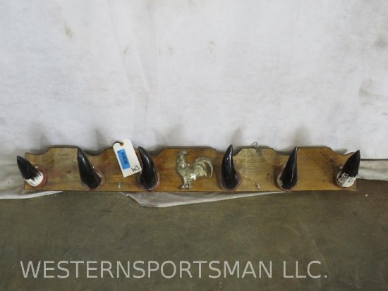 Cow Horn Hat Rack TAXIDERMY