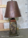 Lamp with Taxidermy Quail