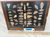 45 Flint Arrowheads Estate Piece