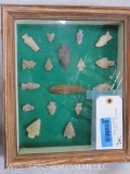 ARROWHEADS IN GLASS DISPLAY