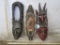 African Ceremonial Masks and Shield (3x$)