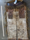 PAIR OF COWHIIDE CHAPS