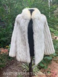 Beautiful, Saga, Scandinavian BLUE FOX , Fur coat, lg. size, TOP of the line Blue fox Fur non Taxide