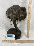 Bronze Floating Elephant Head, 17lbs