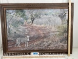 African Bush on Canvas w/Cheetah