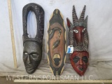 African Ceremonial Masks and Shield (3x$)