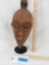 AFRICAN HANDCARVED WOOD MASK w/ STAND 1870-1910