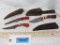 3 TONY LILLY HANDMADE KNIVES Full Tang, Damascus Blade with Sheaths (3x$)