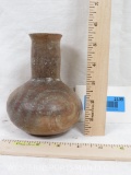RARE CADDOAN PAINTED POTTERY BOTTLE 5.75