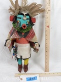 LARGE KACHINA DOLL Signed White Wolf