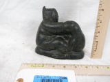 INUIT STONE CARVING OF A NATIVE & SEAL 6