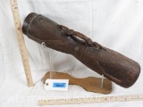 CARVED WOODEN DRUM - NEW GUINEA 20.5