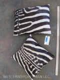 2 Zebra Hide Pillows