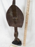 AFRICAN WOOD CARVED FIGURE w/ STAND 20