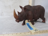 Carved Wooden Rhino