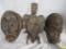 3 Very Old African Masks (3x$)