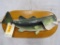 Large Mouth Bass Fish Mt on Plaque TAXIDERMY