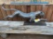 Cast aluminum Metal Cheetah Statue ,42 inches long 21 inches tall on base that is 6 inches wide, Gre