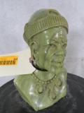 Male bust -- Butterjade stone DECOR